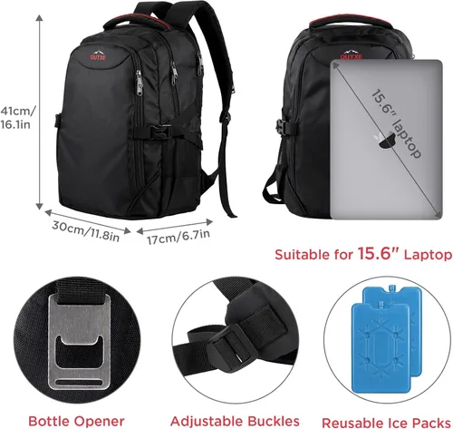 Miniatura 2 de OUTXE Mochila térmica térmica de 22 litros con aislamiento para laptop de 15.6 pulgadas, mochila de almuerzo para el trabajo diario mochilas
