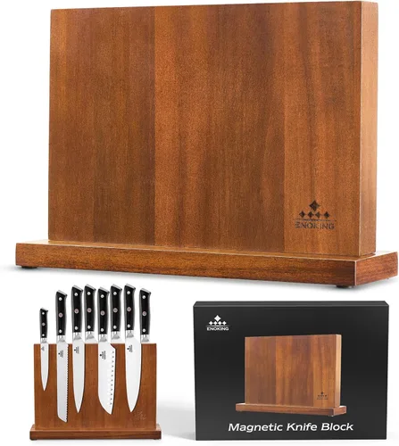 Bloque magnético para cuchillos, soporte universal para cuchillos con imanes mejorados fuertes para un almacenamiento seguro y multifuncional de
