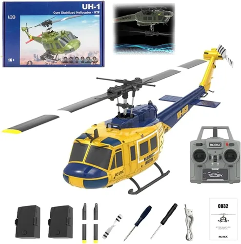 Miniatura 14 de RC ERA C032 UH-1 Huey Helicópteros RC para adultos principiantes, escala 1/48 6CH 2.4G 6 ejes giroscopio control remoto aeronave estabilizada
