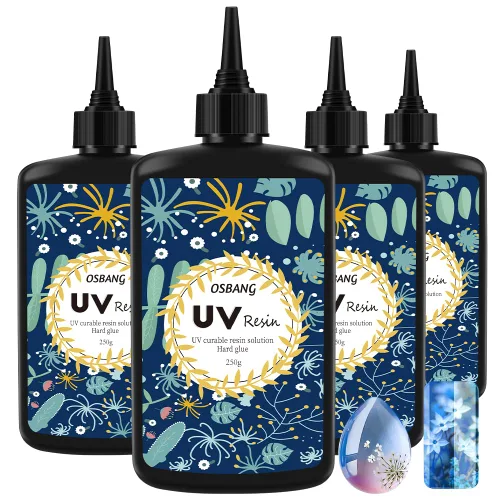 Miniatura 10 de Resina UV Cristal Transparente Fórmula Mejorada de Secado Rápido Ultravioleta para Joyería, Decoración Artesanal, Pegamento Duro Transparente