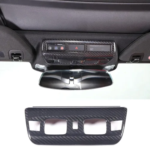 TOYCIDFG Marco de luz de lectura de fibra de carbono para Chevrolet C8 Corvette Accesorios 2020-2024 (negro)