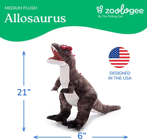 Miniatura 3 de The Petting Zoo Allosaurus - Peluche de dinosaurio, dinosaurio de peluche, 21 pulgadas