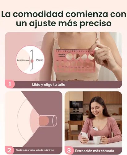 Miniatura 3 de Nuliie Kit de tamaño de brida 3 en 1 de 13/15/17/19/0.827 in para brida/escudo de extractor de leche doble eléctrico de 0.945 in, 10 piezas