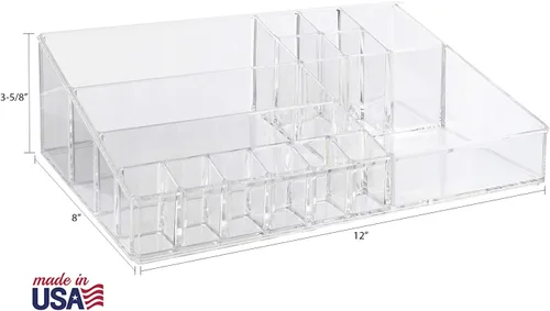 Miniatura 4 de STORi Audrey - Cajón organizador de plástico transparente apilable Organiza paletas de sombras de ojos, cosméticos y suministros de belleza en un
