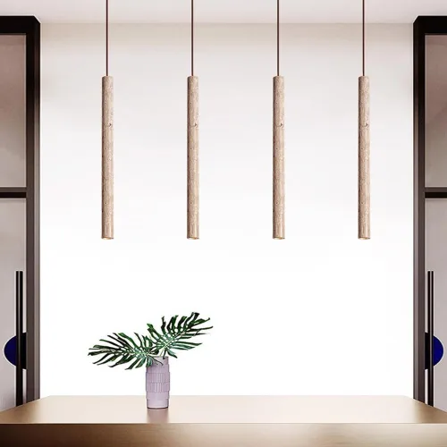 Miniatura 4 de Moderna lámpara colgante de mármol de piedra natural tubo largo vintage colgante accesorio de iluminación para isla de cocina, comedor, fregadero