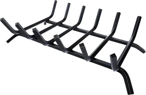 Rejilla para Chimenea, Soporte de Troncos para Chimenea, Rejilla de Quemado de Leña de Hierro Fundido de 21 Pulgadas de Alta Resistencia para
