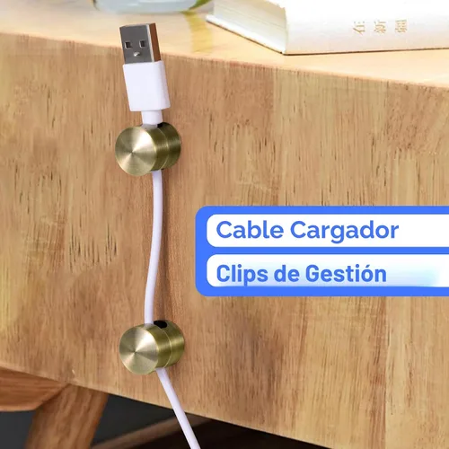 Miniatura 4 de SmallCat 3 juegos de soportes de cargador para cables, soportes de anclaje de cable ajustables de color cobre antiguo, clips de cable de metal