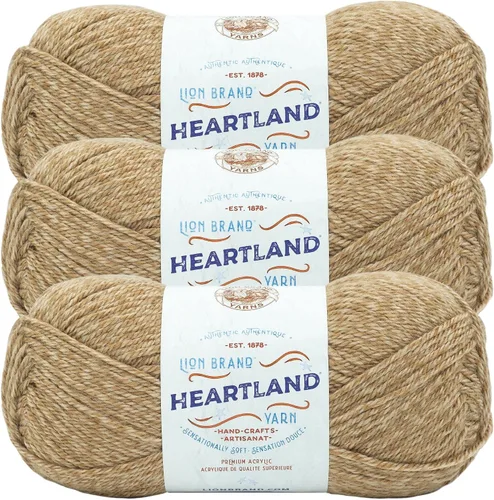 Miniatura 15 de Lion Brand Yarn Heartland Yarn - Hilo multicolor para tejer, tejer y tejer, paquete de 3, color congaree