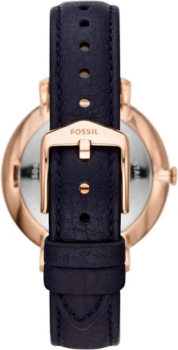 Miniatura 3 de Fossil Reloj Jacqueline de cuarzo de acero inoxidable y cuero para mujer, Jacqueline ES5207 - Reloj de 3 manecillas
