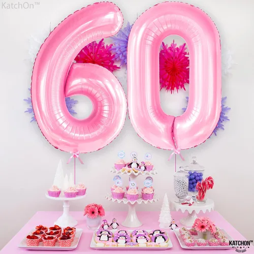 Miniatura 8 de KatchOn, Globo Enorme de 40 Pulgadas Rosa Claro Número 0 - Globos Rosas Globo Cero, Decoraciones de Fiesta Rosa Claro Decoraciones de Cumpleaños