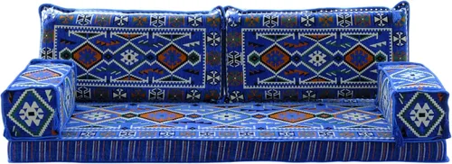 mysticalanatolia Sofá árabe Majlis – 75 x 27 x 4 pulgadas, asiento de suelo, colchón convertible para invitados marroquí tradicional bohemio, sofá