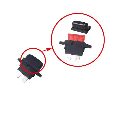Miniatura 2 de 10 piezas de asiento de portafusibles estándar para automóvil, barco, camión, SUV con cubierta negra + 10 fusibles estándar de 10 amperios