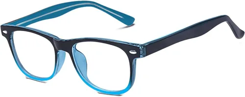 Miniatura 8 de Anteojos con bloqueo de luz azul de computadora para niños y niñas de 3 a 12 años, antifatiga visual Conjunto Negro+azul