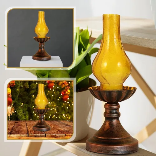 Miniatura 7 de Angoily Pantalla de lámpara de aceite, pantalla de vidrio de queroseno, reemplazo de lámpara de aceite de vidrio transparente alto, cubiertas