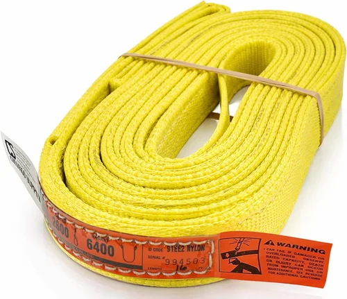 Miniatura 12 de DD Sling. Correa de 2 capas para levantamiento, de red de nylon, de doble ojal. Muy resistente (900 tejidos).Capacidad de carga vertical