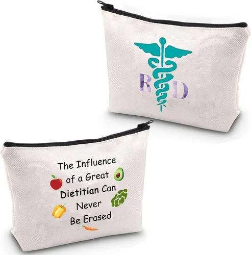 JYTAPP Dietista Regalo de agradecimiento Dietista La influencia de una gran bolsa de cosméticos Dietista Regalo de nutricionista RD Registrado