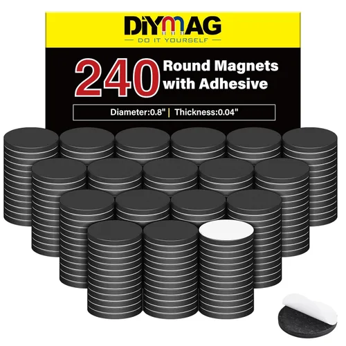 Miniatura 9 de DIYMAG Hojas Magnéticas Adhesivas Cuadradas, Cinta Magnética Flexible Pegable (Cada una 20x20x2mm), Imanes con Adhesivo para Manualidades, Fotos