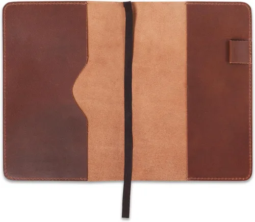 Miniatura 12 de Funda de cuero para diario A5, Funda de diario recargable para A5 grande y mediano, Funda de cuaderno de cuero hecha a mano, Diario encuadernado