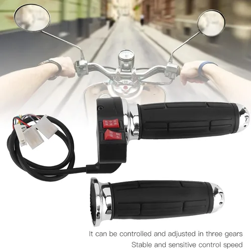 Miniatura 3 de Empuñadura del acelerador, 1 par de 3 controles de velocidad de 0.866 in para scooter eléctrico de alambre de acelerador para motocicleta