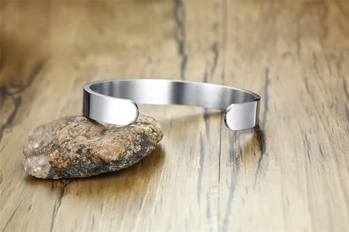 Miniatura 6 de Blood THINNER - Brazalete de acero inoxidable para mujer con alerta médica 77 pulgadas 8 pulgadas metal