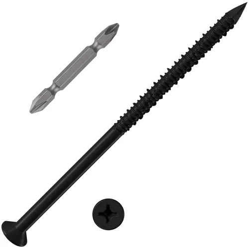 Miniatura 29 de Wensilon (105 PIEZAS) Kit de Anclajes de Tornillo para Hormigón de 3/16" Cabeza Plana Azul/Negro/Blanco para Anclaje a Mampostería, Bloque