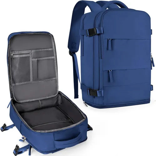 Miniatura 38 de coowoz Mochila grande de viaje para mujeres y hombres, mochila de transporte, mochila para senderismo impermeable, mochila deportiva para Rosa