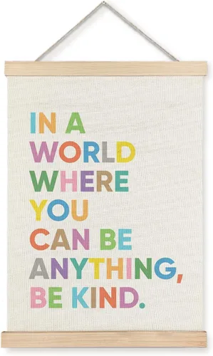 LUVADIAN Póster con texto en inglés «Be Kind», «In a World You Can Be Anything Be Kind», decoración de pared motivacional inspiradora para aula, Sé