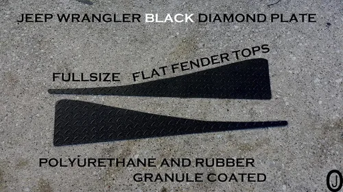 Miniatura 2 de Se adapta a las cubiertas de guardabarros de Jeep Wrangler TJ negro con placa de diamante