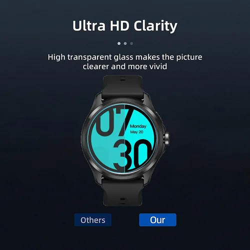 Miniatura 6 de Lamshaw Protector de pantalla compatible con Basznrty Smart Watch, [3 unidades] Película protectora de pantalla de vidrio templado 9H compatible