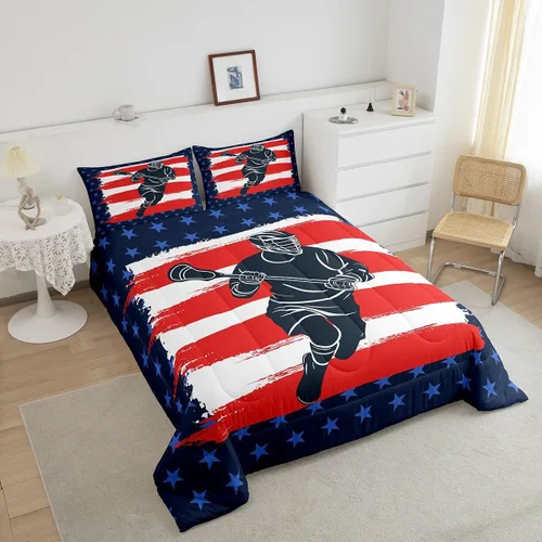 Miniatura 122 de Feelyou Juego de edredón de baloncesto para niñas y niños, juego de ropa de cama con juegos de pelota, decoración de habitación, regalo para amantes
