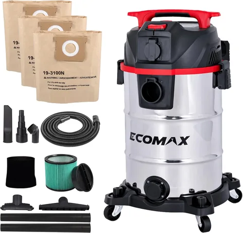 Miniatura 9 de ECOMAX - Extractor de polvo, aspiradora de 8 galones y 6.5 HP HEPA para herramienta eléctrica Semi-Auto Filter Clean, Dust-Full Indicator