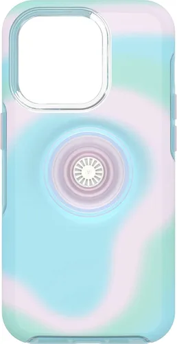 Miniatura 8 de OtterBox Funda Clara de la Serie Symmetry Otter + Pop para iPhone 14 Pro (SOLAMENTE) - Clara, PopGrip PopSockets Integrado, Delgada, Apta
