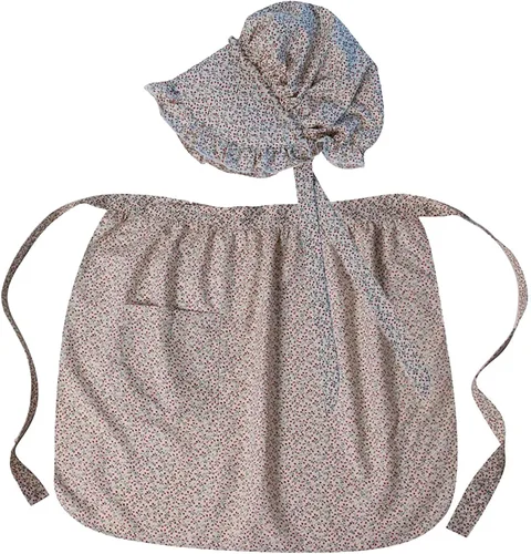 Making Believe Juego de delantal colonial y gorro de lujo para niñas de 4 a 8 años (color elegido)