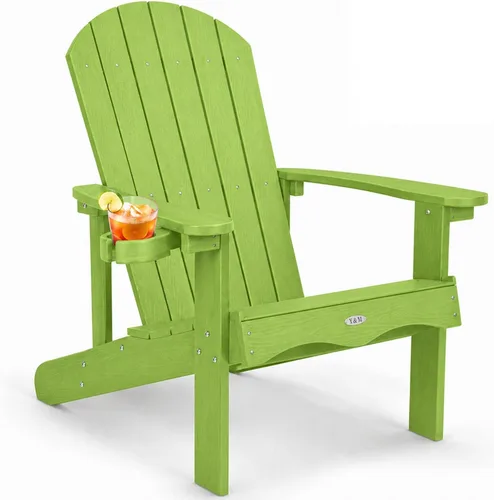Miniatura 19 de Y&M Adirondack - Silla negra para hoguera, sillas de patio al aire libre con soporte para tazas, resistentes a la intemperie, sillas de patio