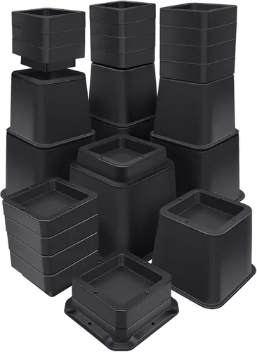 Miniatura 8 de ANNKUT Elevadores de cama de 10 pulgadas resistentes, elevación en alturas de 1,2,3,4,5,6,7,8,9,10 pulgadas, elevadores de muebles ajustables