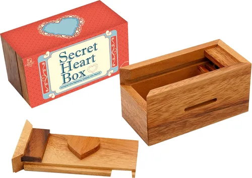 Miniatura 11 de BSIRI Canopic Chest Challenging Brain Teaser Rompecabezas de madera para la mente y uso como joyería de almacenamiento de dinero, rompecabezas 3D