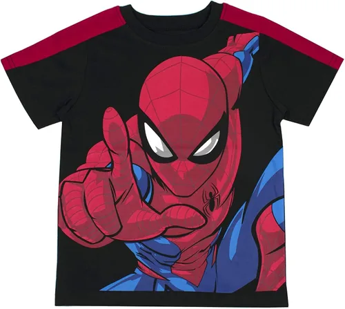 Miniatura 3 de Marvel playeras del hombre araña para niños, paquete de 3