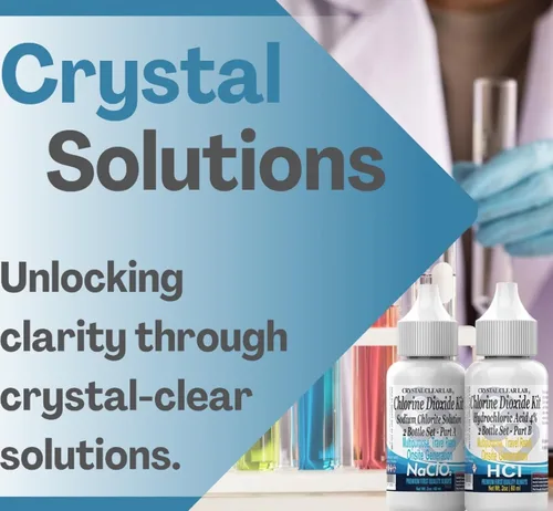 Miniatura 4 de Crystal Clear Lab - Juego de dióxido de cloro puro de CDS con botellas de una sola gota, HCl grande, 2 onzas líquidas