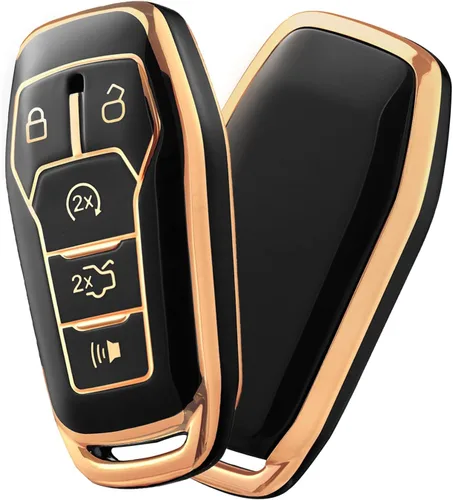 ELOHEI Funda de llavero de TPU suave para coche para Ford F150 Explorer 2013-2017 Fusion Mustang Edge Lincoln MKZ MKC MKX con 5 botones de llave