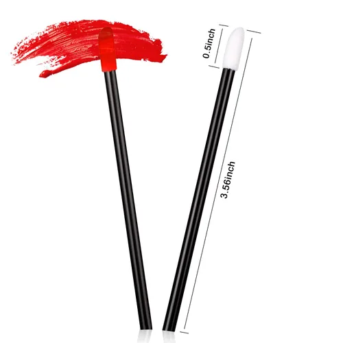 Miniatura 3 de 300pcs cepillos de labios desechables maquillaje cepillo aplicadores de brillo labial varitas kits de herramientas brillo labial brillo de labios