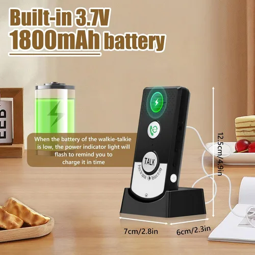 Miniatura 7 de Intercomunicadores para el hogar, intercomunicador de 2 vías, sistema de intercomunicación súper largo alcance, 1,345.1 ft a 1,607.6 ft sistema