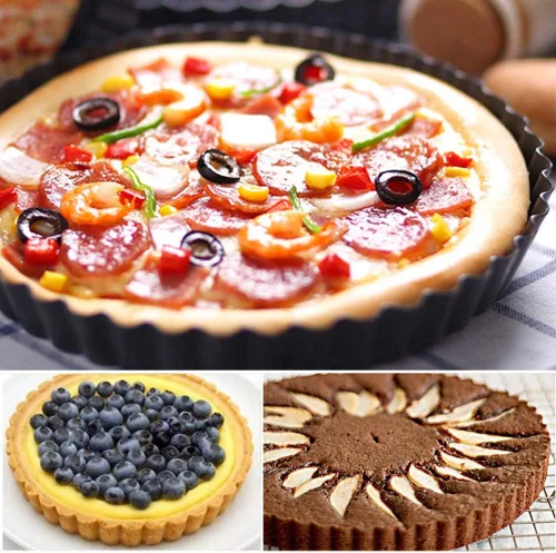 Miniatura 6 de Gutsdoor Sartén para tartas de 12 pulgadas con parte inferior extraíble, antiadherente, redondos, para hornear y cocinar