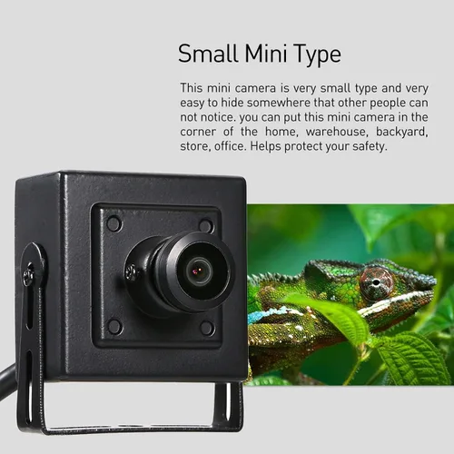 Miniatura 3 de REVOTECH Mini cámara IP de seguridad ojo de pez, HD 3MP cámara interior 0.057 in lente 180 grados gran angular P2P visión remota CCTV Video Cam