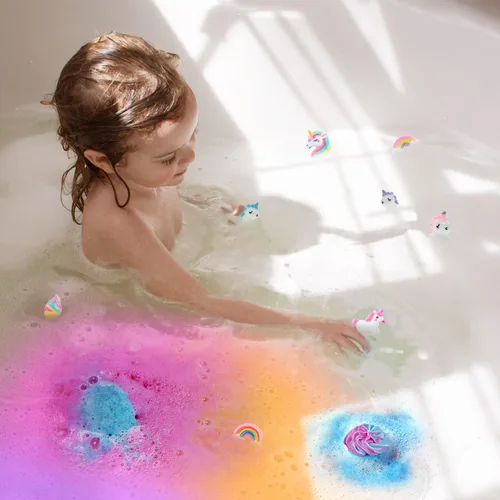 Miniatura 4 de Bombas de baño para niños con unicornio sorpresa en el interior, set de regalo de 20 bombas de baño para niños, bombas efervescentes de baño