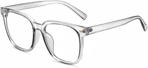 Miniatura 6 de PANNER Gafas cuadradas de gran tamaño con bloqueo de luz azul para mujeres y hombres, antirreflejos, reducen la fatiga ocular, gafas de computadora