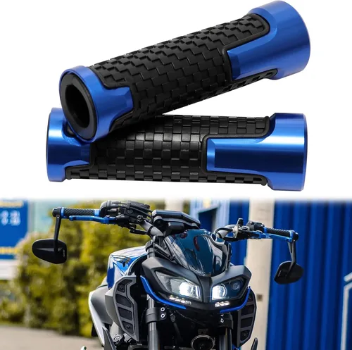 Miniatura 8 de JMTBNO Manijas universales de motocicleta de 7/8 pulgadas, 0.866 in, agarres de goma CNC compatibles con Honda Yamaha, Suzuki, Kawasaki, Dirt Bike