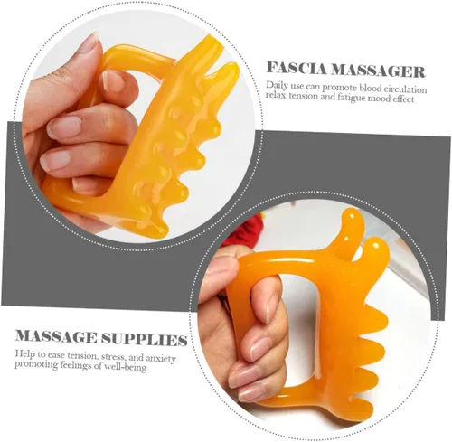 Miniatura 6 de Conjunto de masajeador de cuello y espalda, herramientas de cera de abeja de resina para masaje de tejido profundo