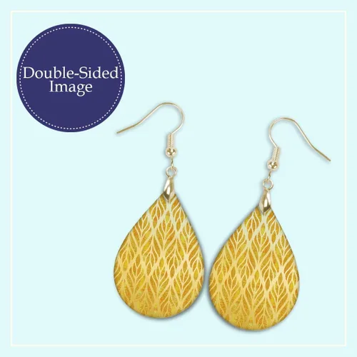 Miniatura 71 de Dangle Earrings for Women Colorful Dangling Drop Statement Jewelry Printed MDF Wood Teardrop Double Side Print Handmade by The Painted Pug