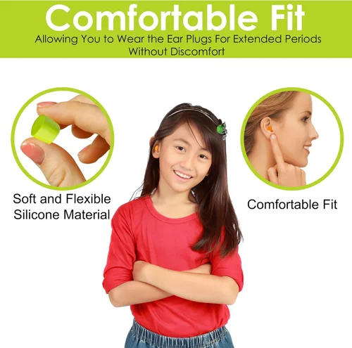 Miniatura 4 de 6 pares de tapones para los oídos de silicona suave de calidad, pequeños tapones moldeables para piscina, surf, baño, agua, buceo, concierto