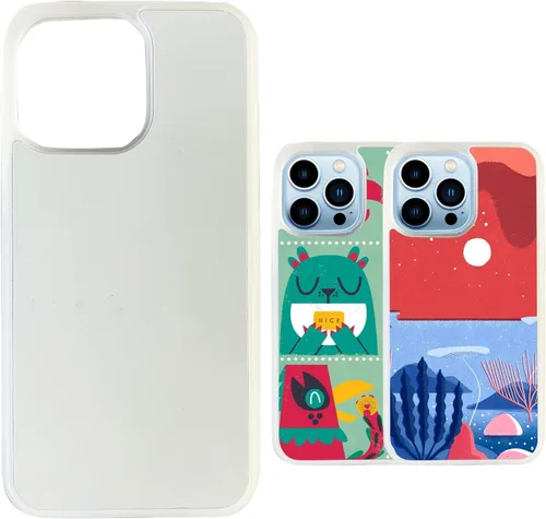 Miniatura 7 de JUSTRY 10 fundas de teléfono de sublimación negras a granel compatibles con Apple iPhone 13, 6.1 pulgadas (2021), fácil de sublimar bricolaje, 2